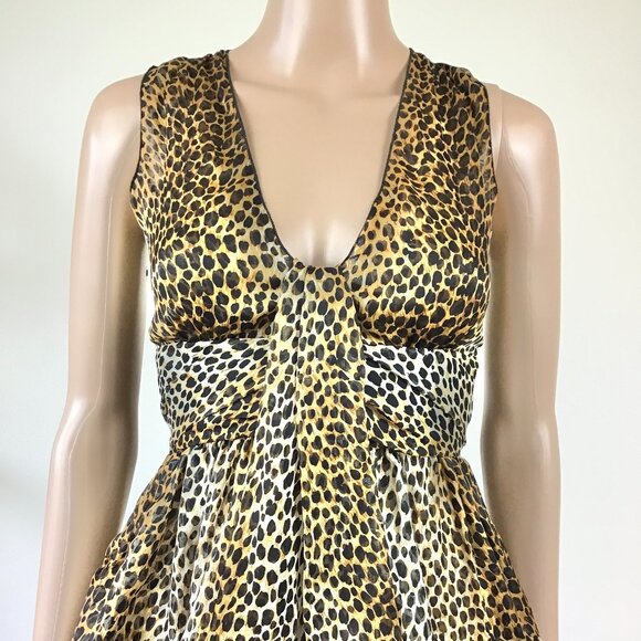 Doce & Gabbana Animal Print Silk Blouse - Picture 1 of 10